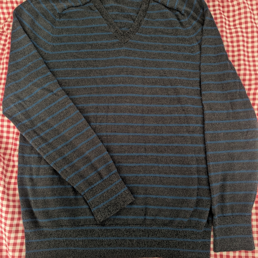 Men’s Banana Republic V neck Sweater, 100% Italian Marino Wool, Large